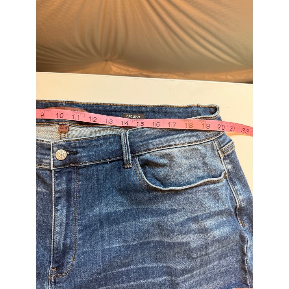 Judy Blue Womens Dad Jeans Size 22W Blue Stretchy Straight Leg High Rise - Picture 10 of 12